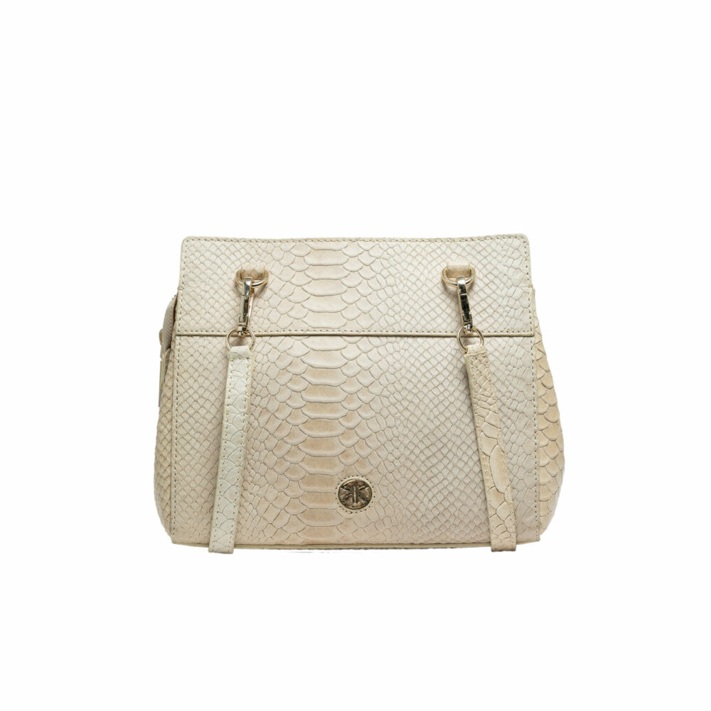 Cream Sling Bag with Butterfly Logo