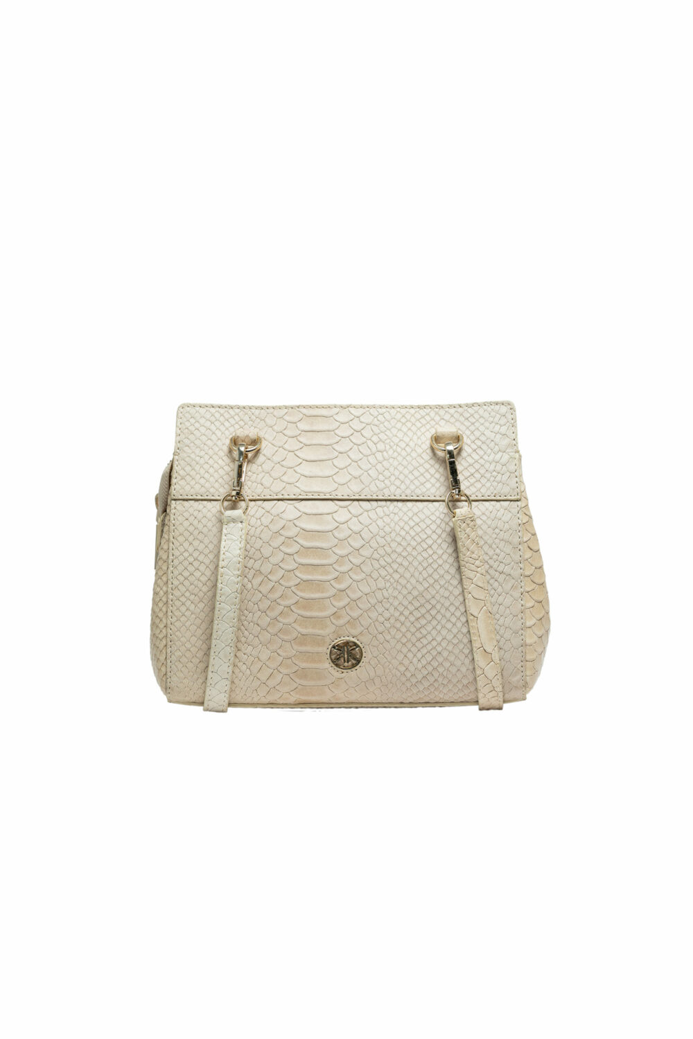 Cream Sling Bag with Butterfly Logo