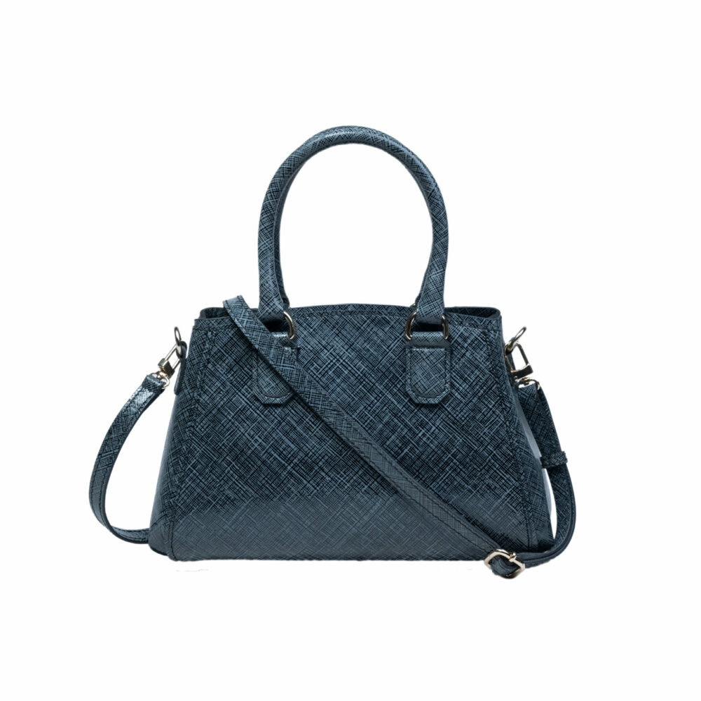 Black Textured Across Body Bag