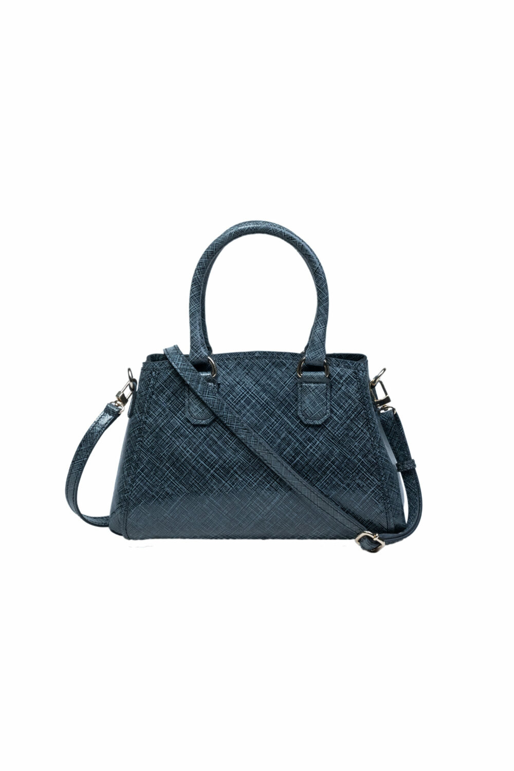 Black Textured Across Body Bag