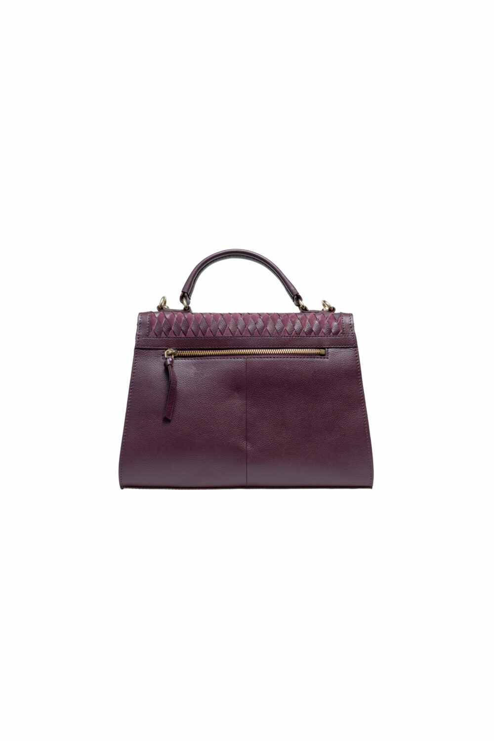 Maroon Shoulder Bag with Double Lock - Image 2