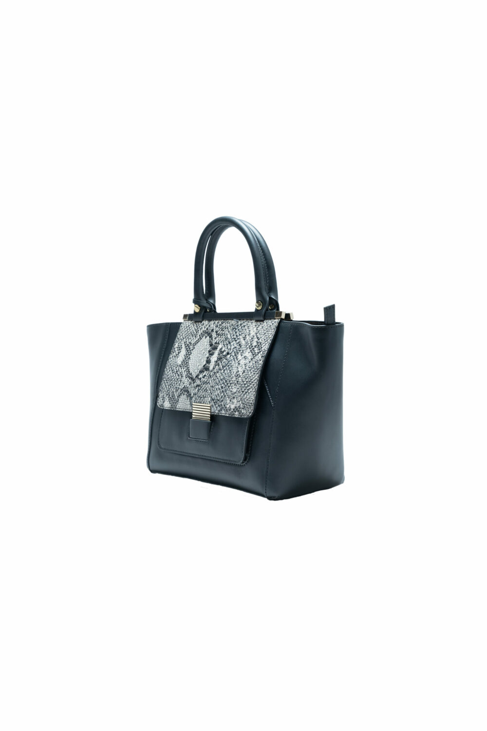 Black with Vibora Maya Flap Tote Bag - Image 2