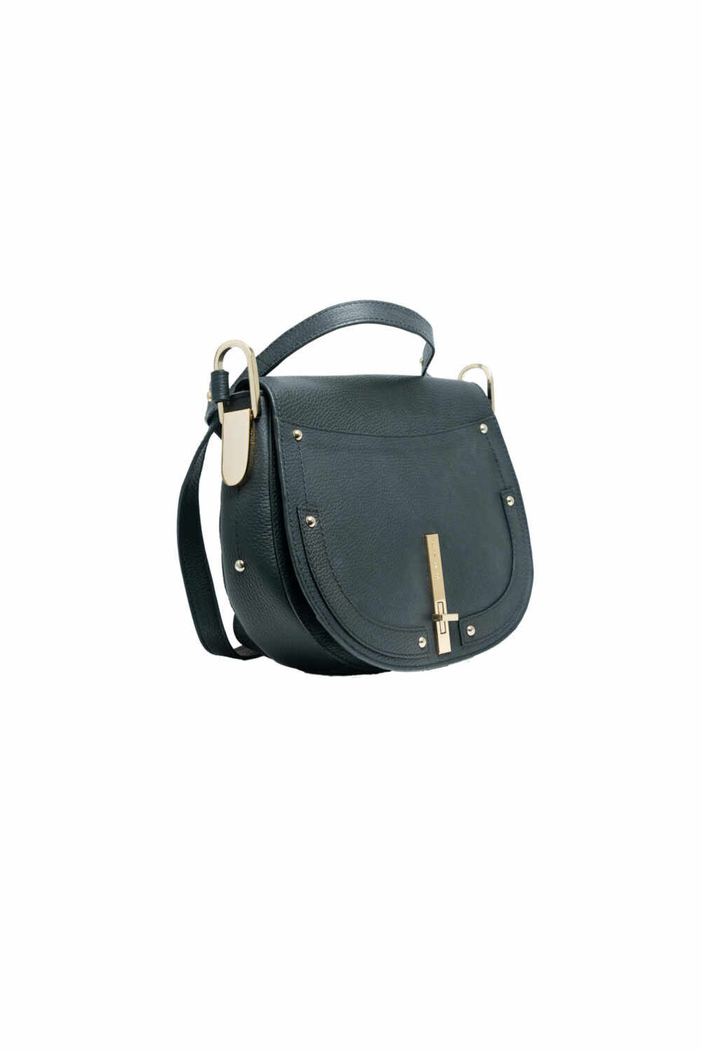 Edina Black Saddle Acrossbody Bag - Image 2