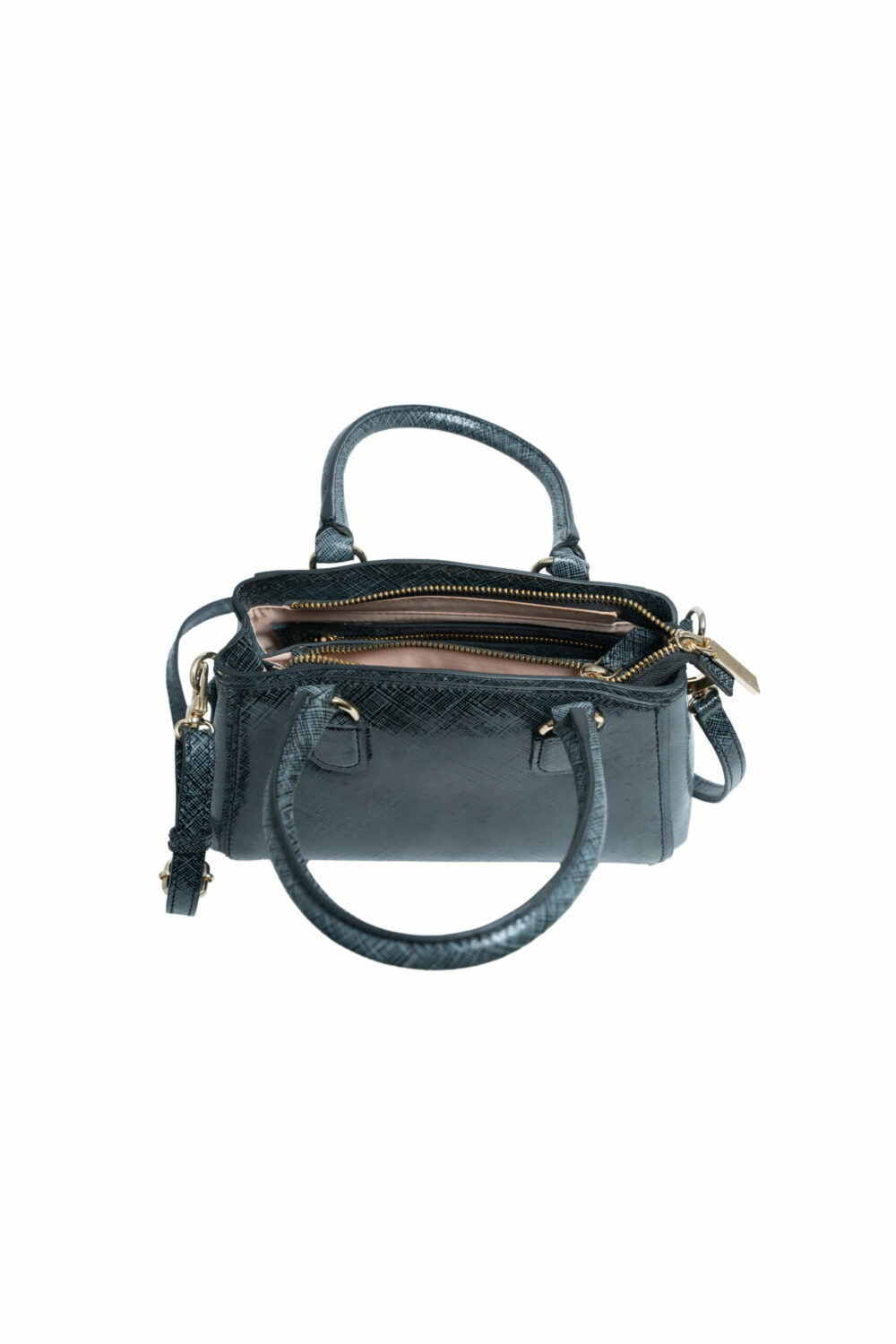 Black Textured Across Body Bag - Image 3