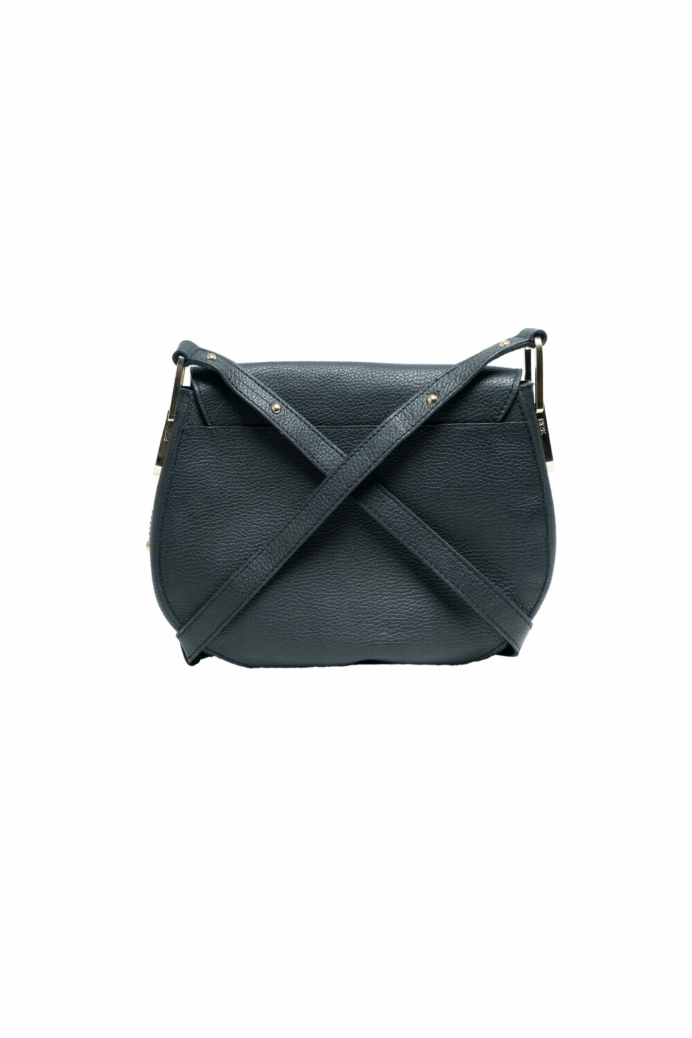 Edina Black Saddle Acrossbody Bag - Image 3