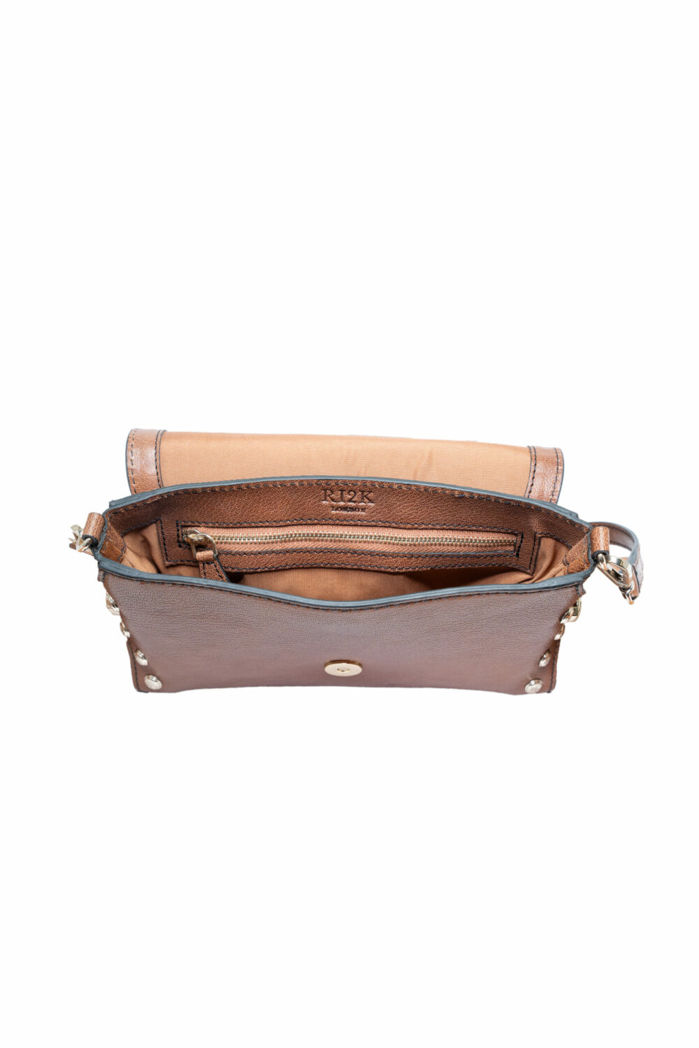 Stud Edge Brown Acrossbody Bag - Image 5