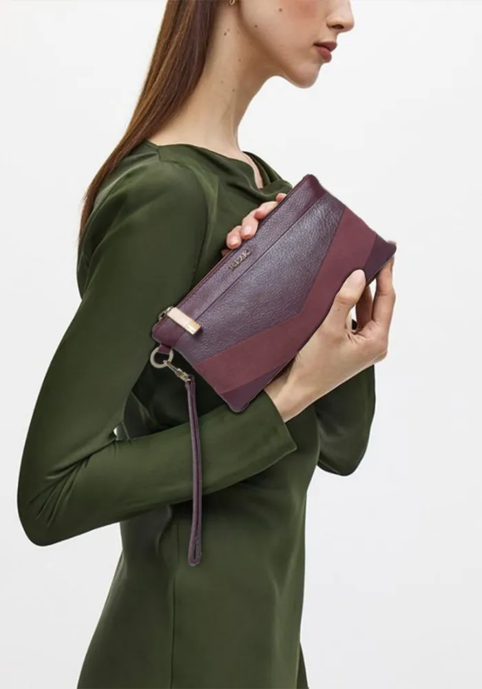 Wine Lyla Clutch Bag