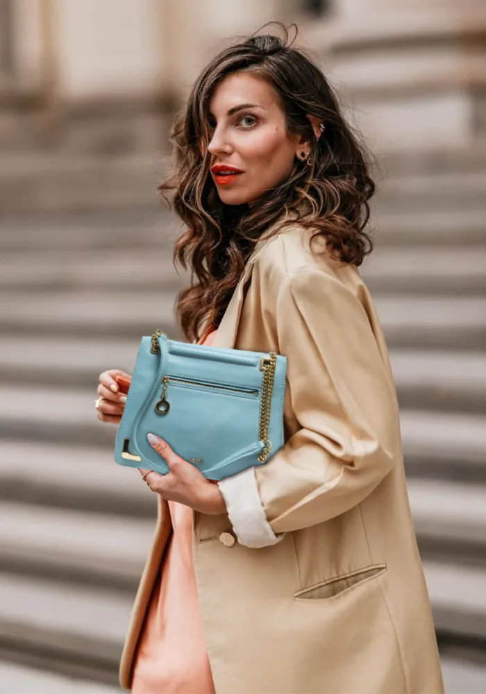 Light Blue Madeline Shoulder Bag