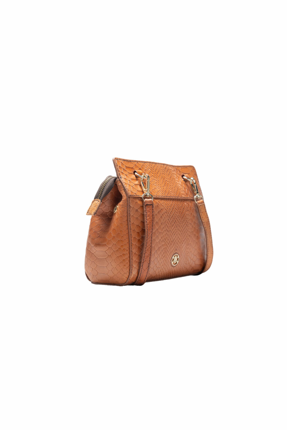 Brown Sling Bag with Butterfly Logo - Image 3