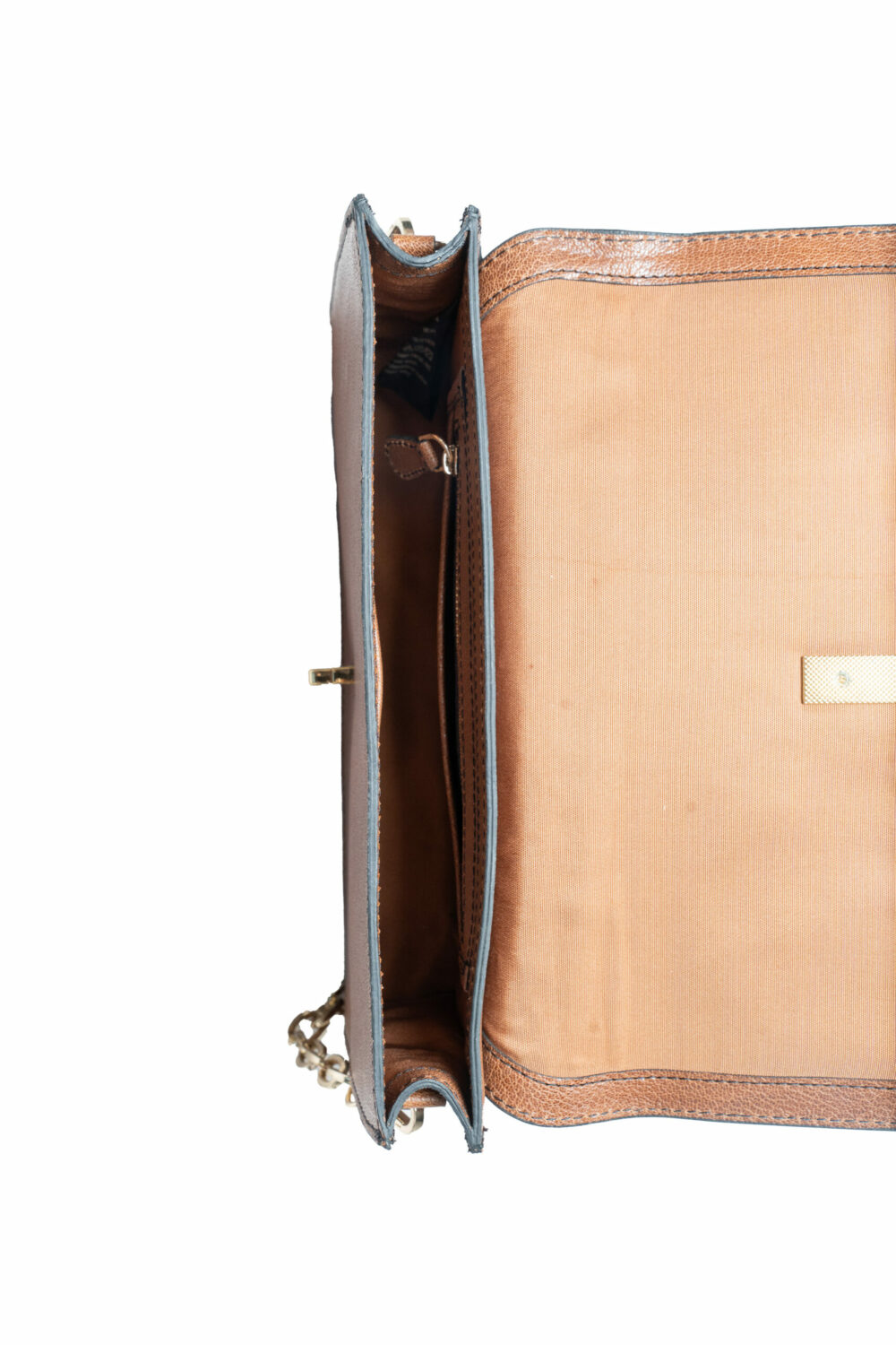 Brown Sling Bag with Twist Lock - Image 3