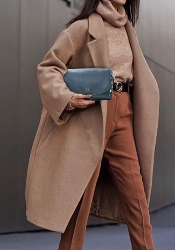 Black Genuine Leather Acrossbody Bag