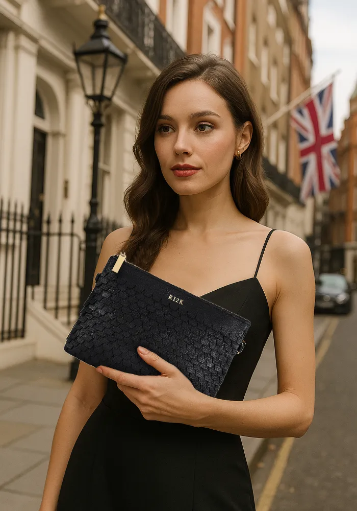 Black Evelyn Clutch Bag