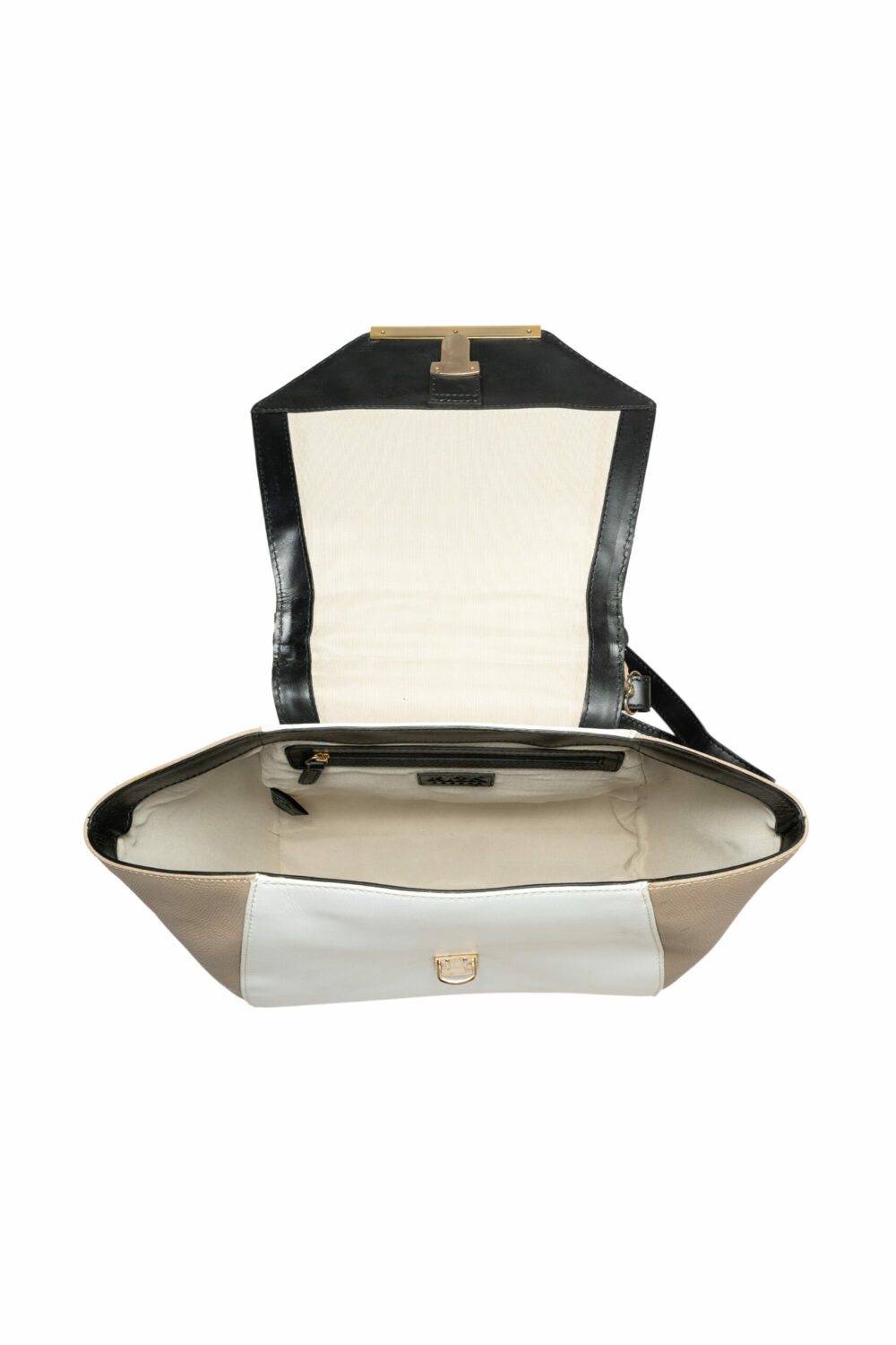 Black Beige White Isabella Shoulder Bag - Image 3