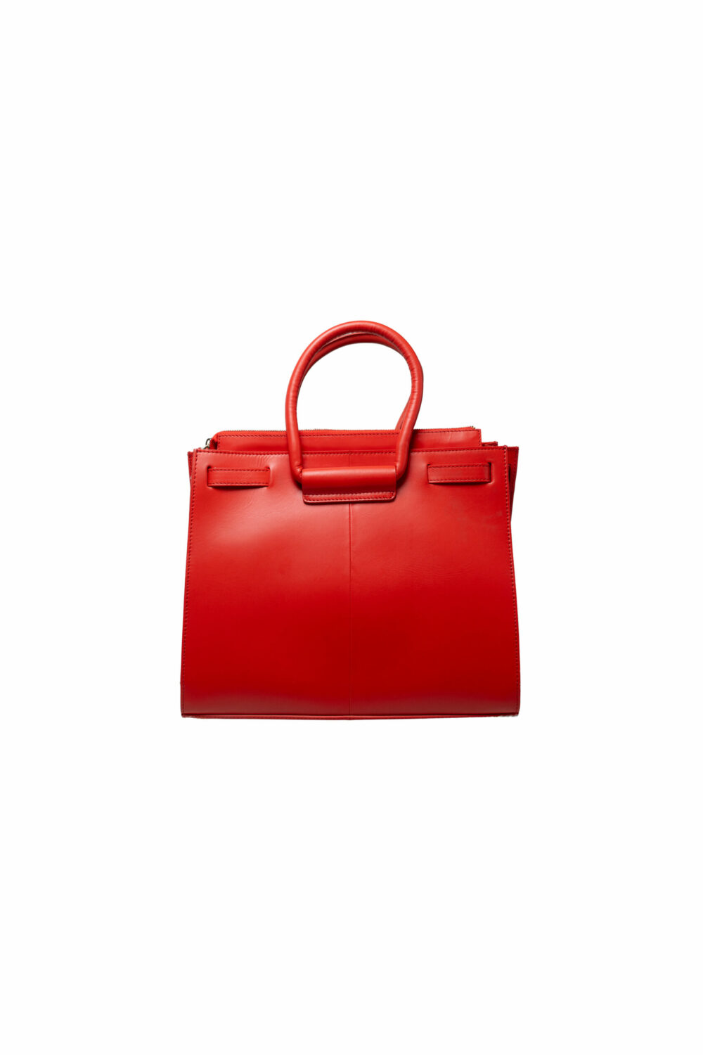 Red Structured Tote Bag - Image 2