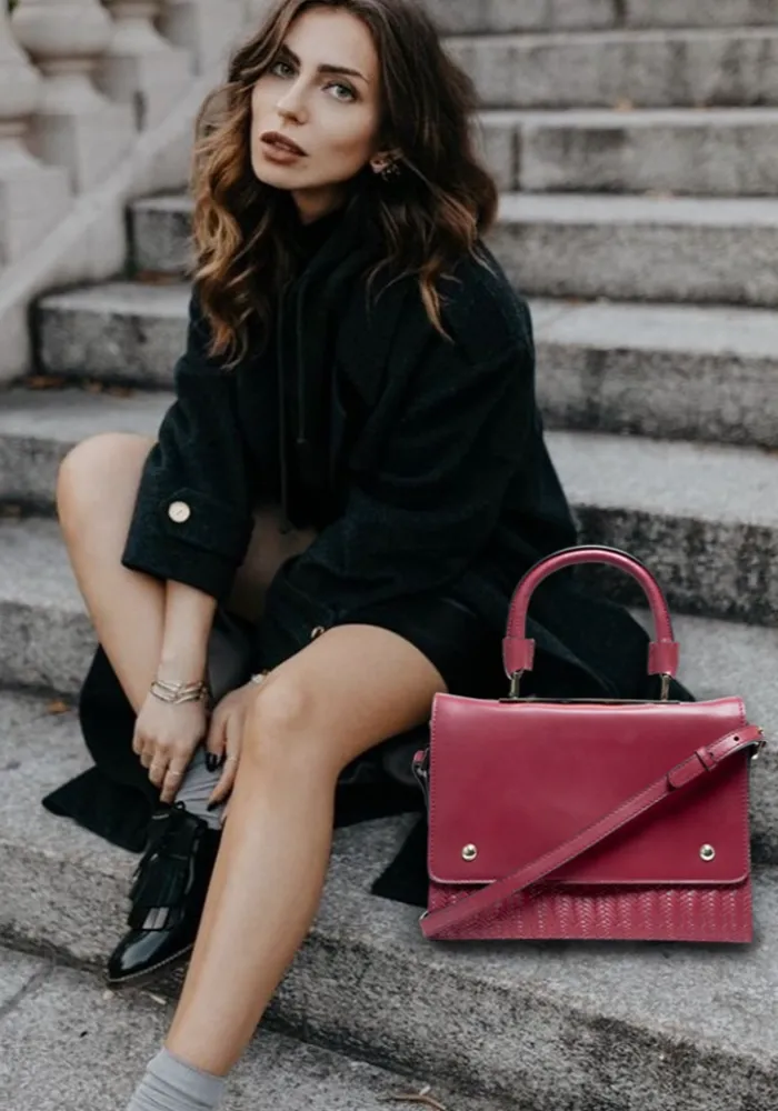 Maroon Canonbury Satchel Bag