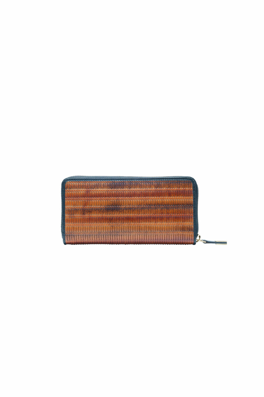 Tan Multicolour Leather Zip Around Purse - Image 2