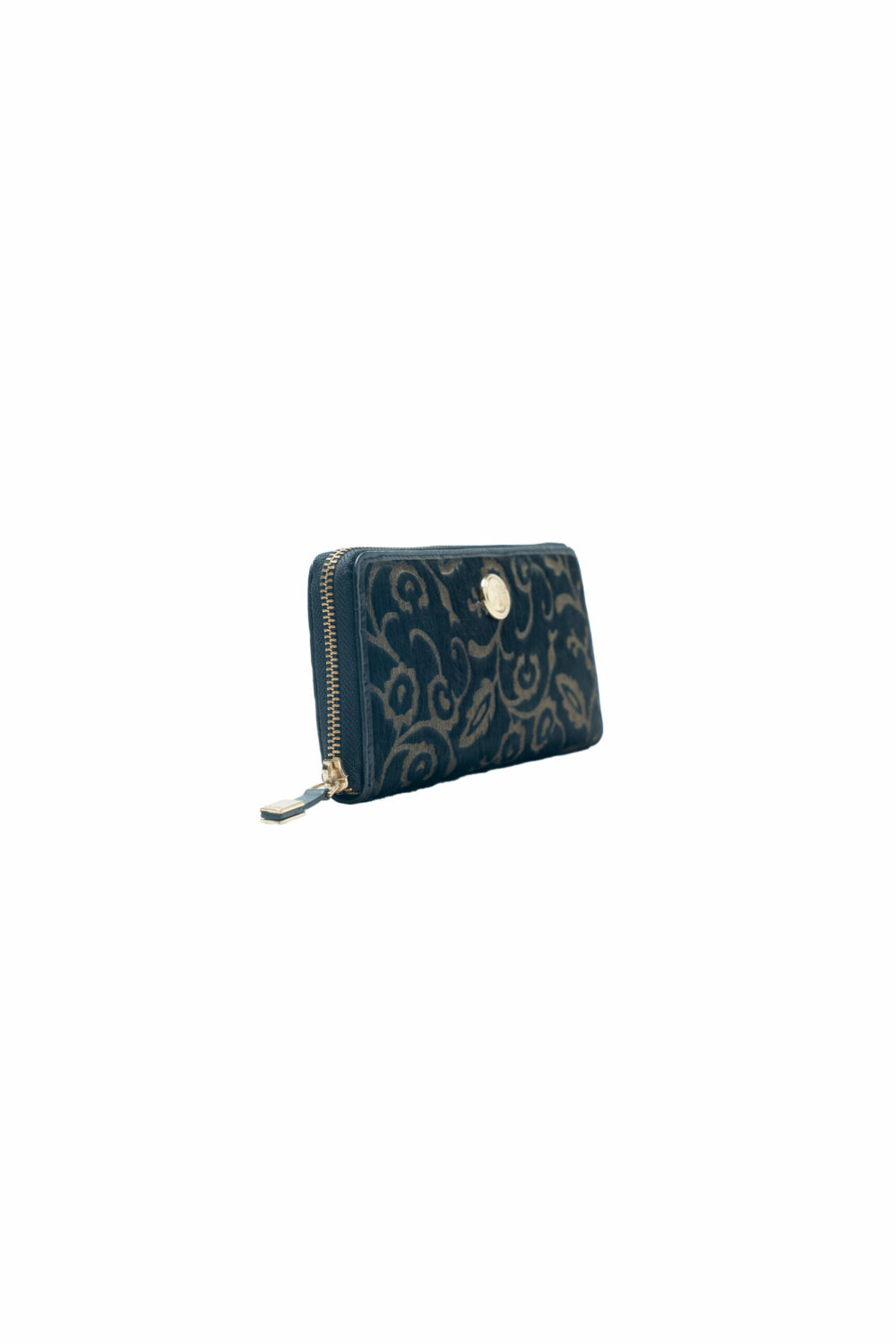 Black Lazer Cut Hair On Zip Around Purse - Image 5
