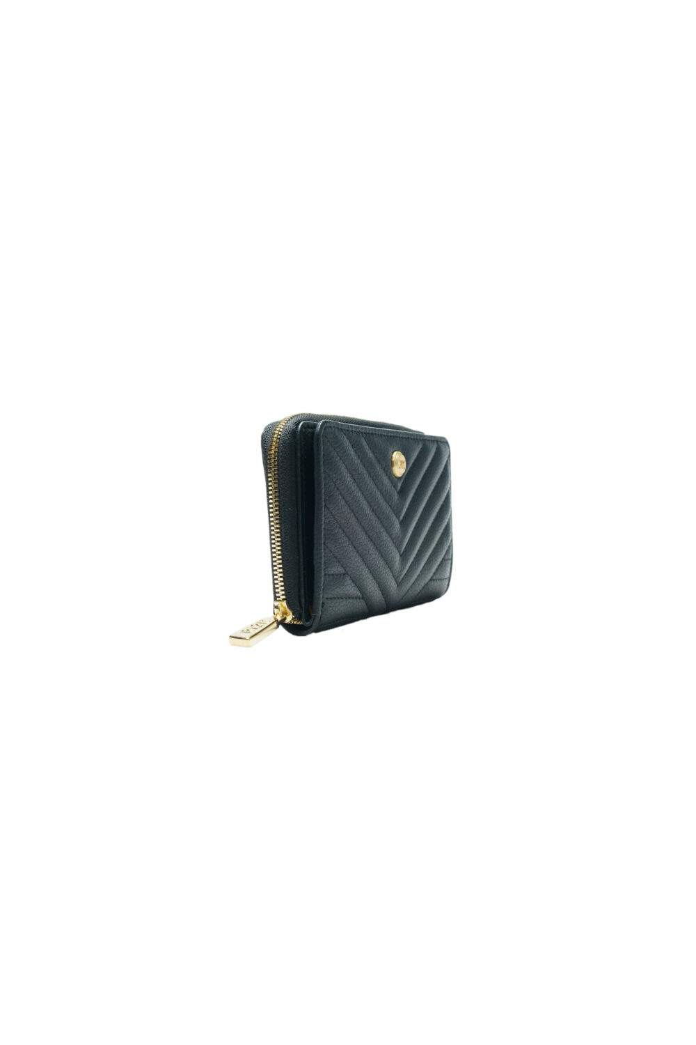 Black Quilted Medium Zip Around Purse - Image 3