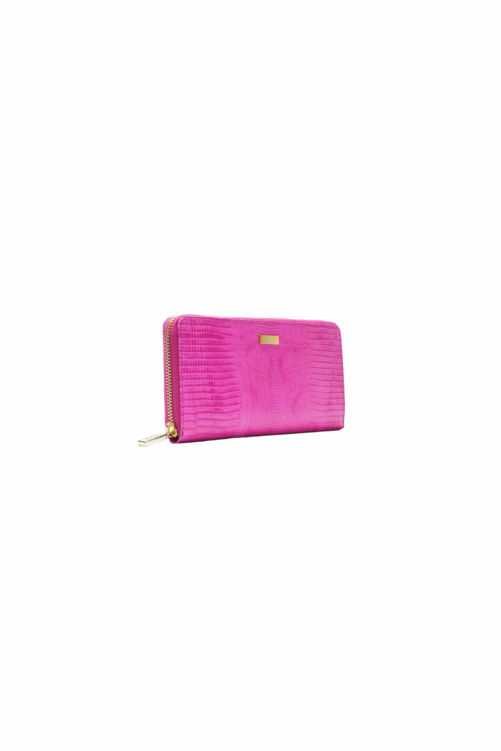 Pink Italian Leather Zip Around Purse - Image 3