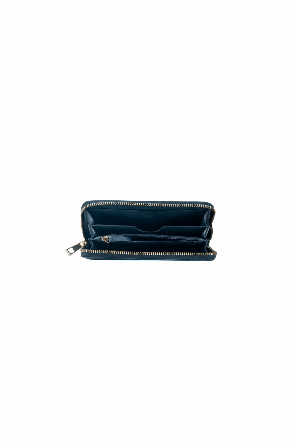 Navy Blue Leather Wristlet Zip Around Purse - Image 3