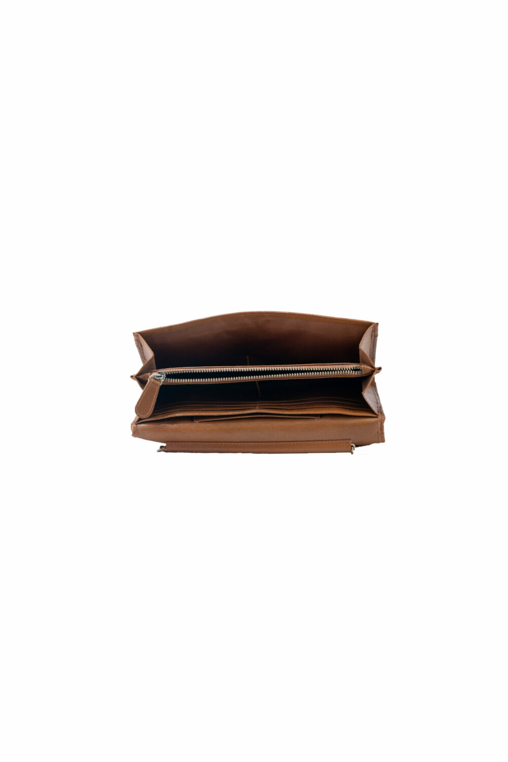 Tan Flap Purse With Chain - Image 5