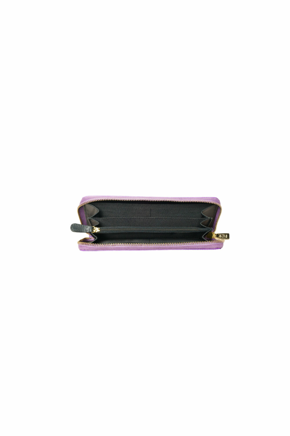 Purple Italian Leather Zip Around Purse - Image 4