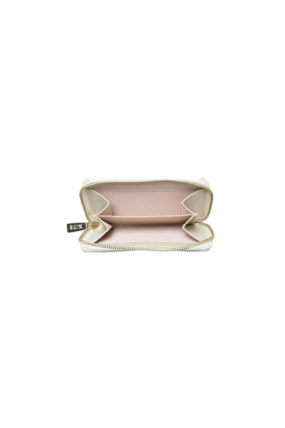 Cream Pleated Leather Bi Fold Purse - Image 4