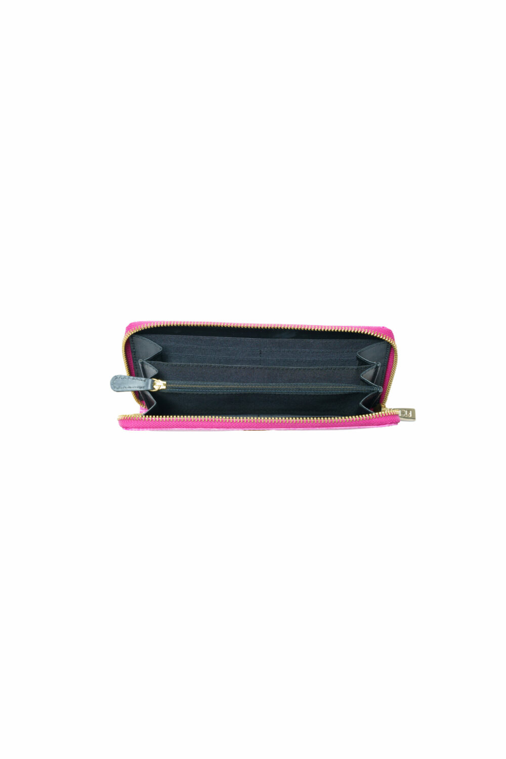 Pink Italian Leather Zip Around Purse - Image 4