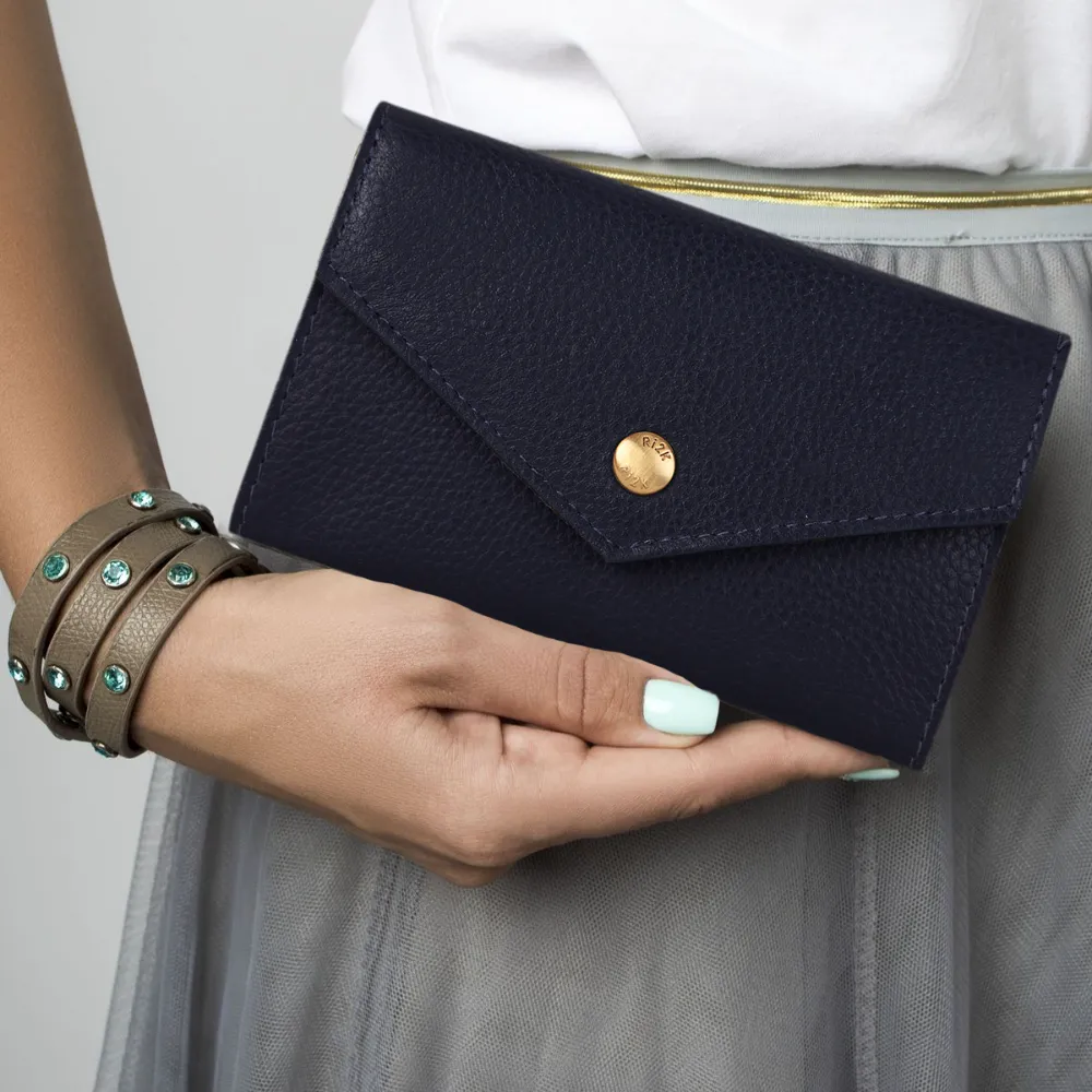 Navy Blue Key Holder Purse