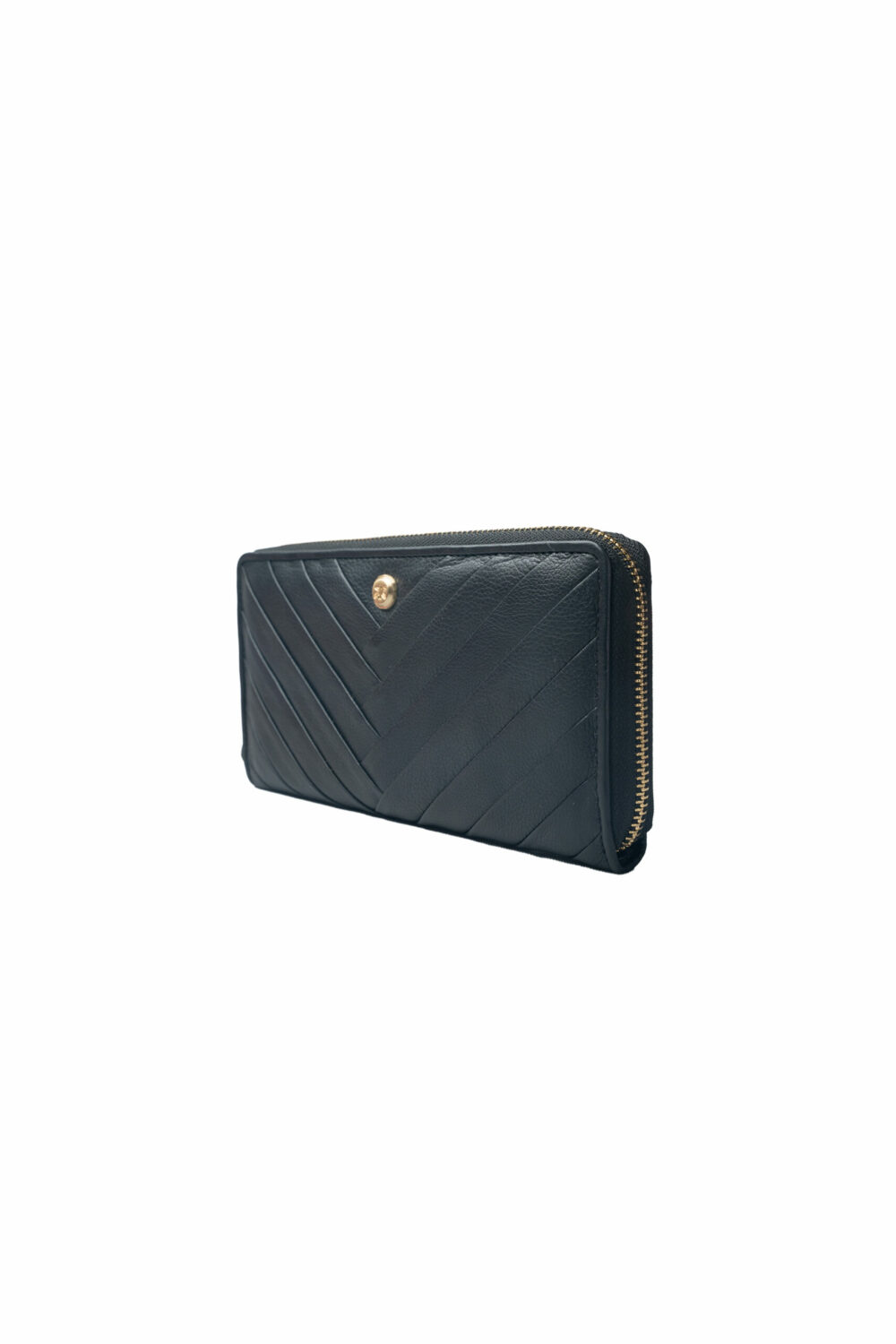 Black Pleated Zip Around Purse - Image 3