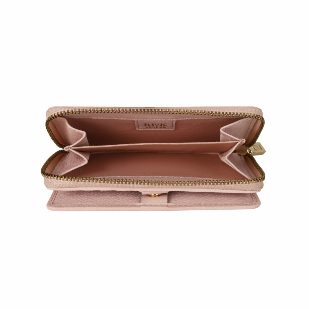 Pink Quilted Medium Zip Around Purse - Image 3