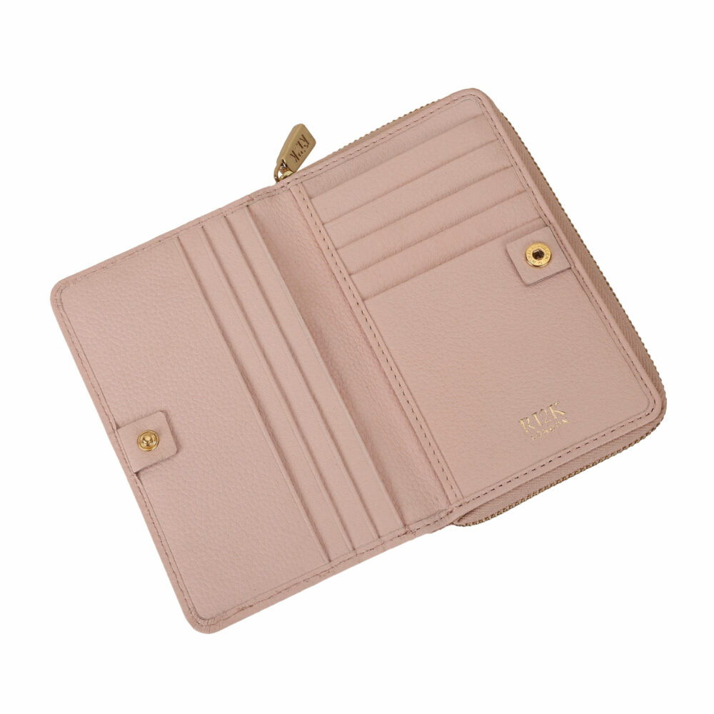 Pink Quilted Medium Zip Around Purse - Image 5
