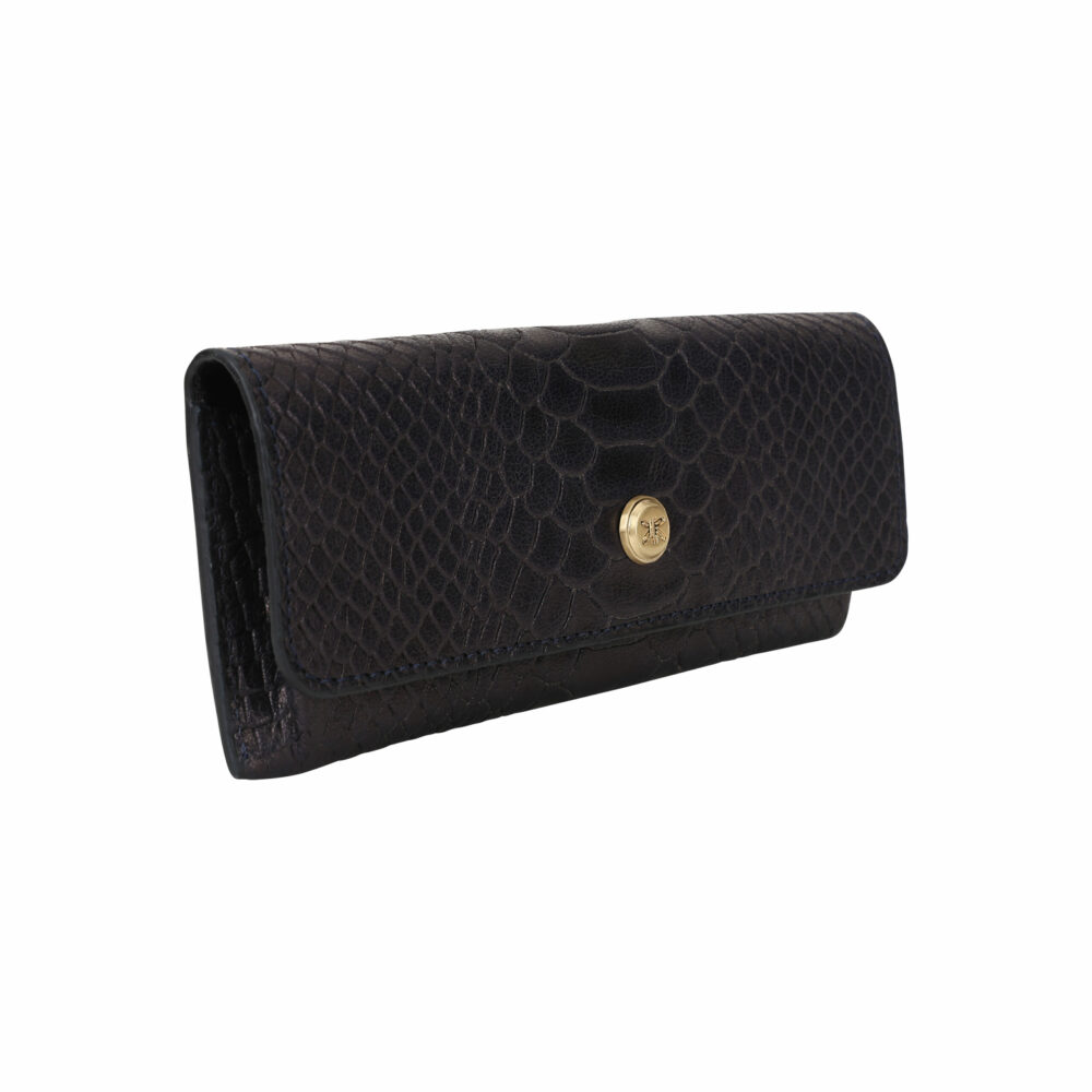 Navy Premium Leather Eyewear Case with Iconic British Flair - Image 2