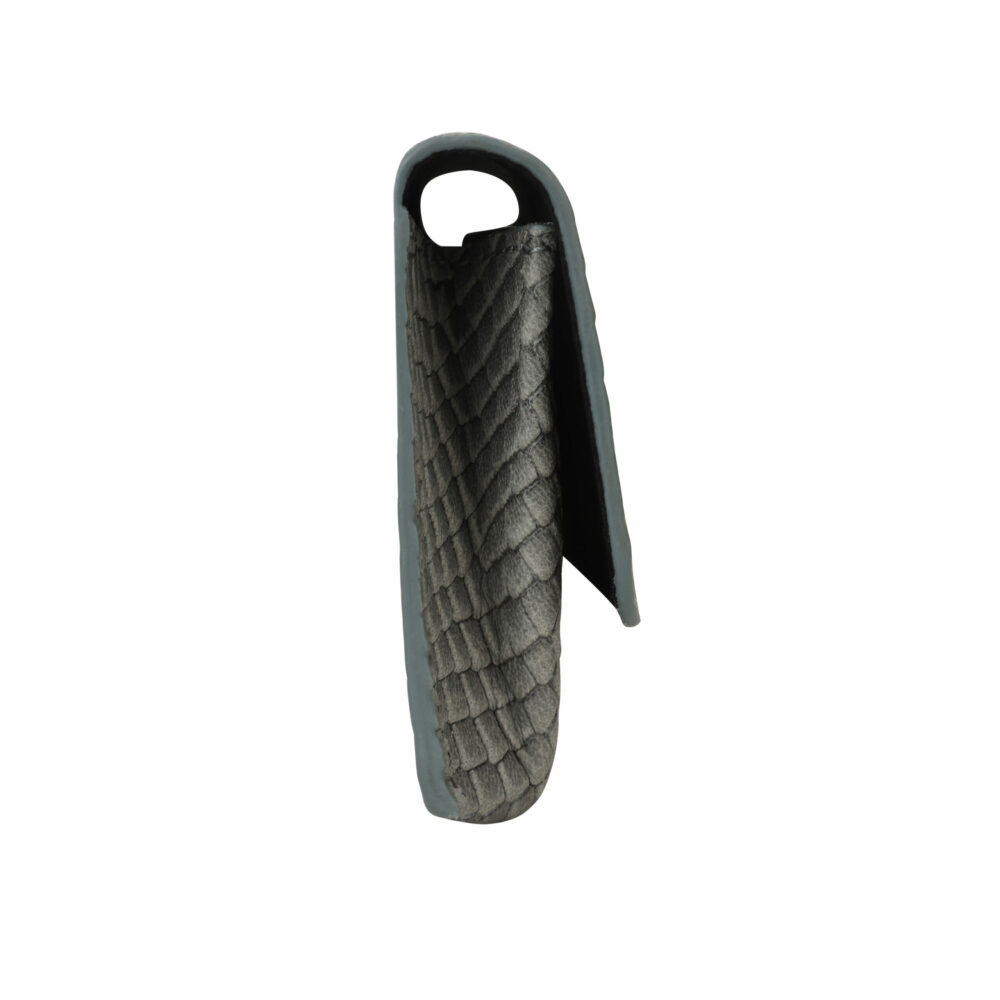 Grey Premium Leather Eyewear Case with Iconic British Flair - Image 3
