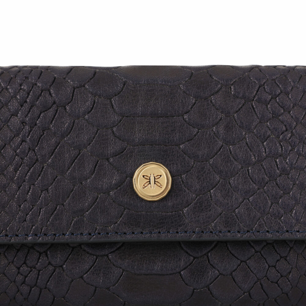 Navy Premium Leather Eyewear Case with Iconic British Flair - Image 3
