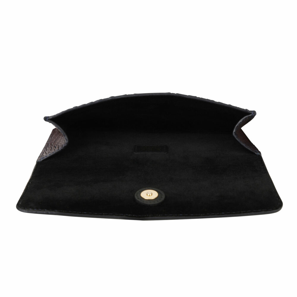 Navy Premium Leather Eyewear Case with Iconic British Flair - Image 5