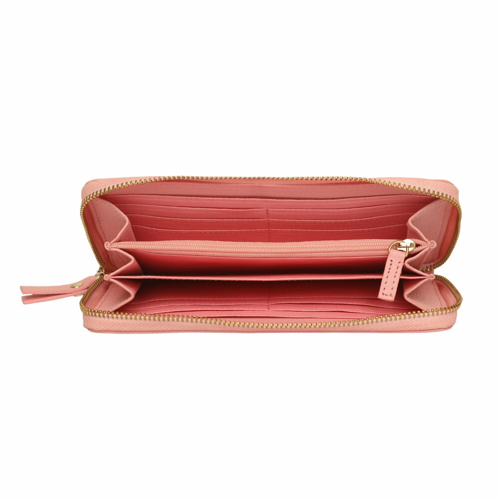 Quilted Light Pink Zip Around Purse - Image 2