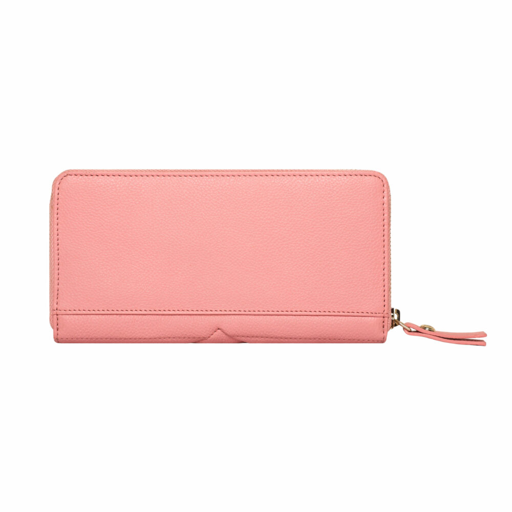 Quilted Light Pink Zip Around Purse - Image 4