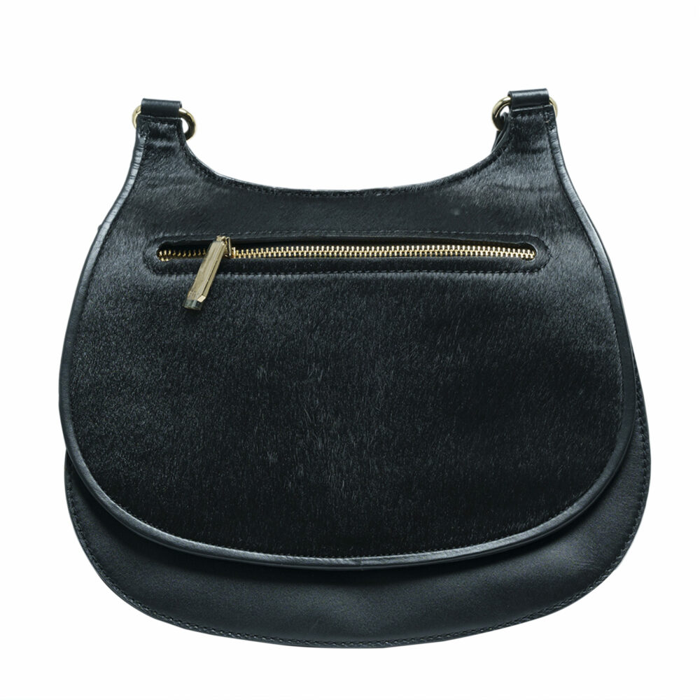 RI2K black hair-on hobo bag